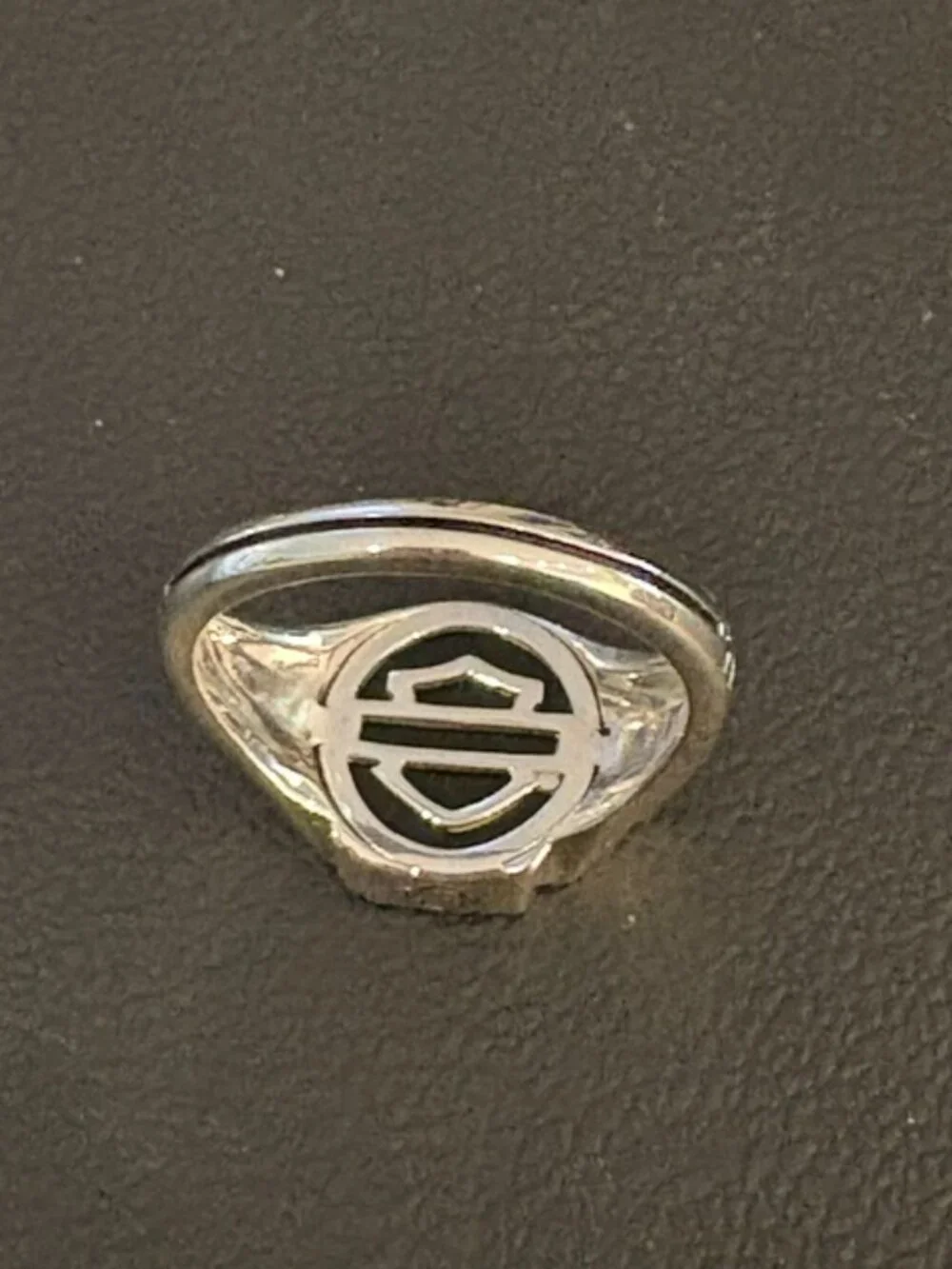 HARLEY DAVIDSON STERLING SILVER ONYX WILLIE G SKULL RING
